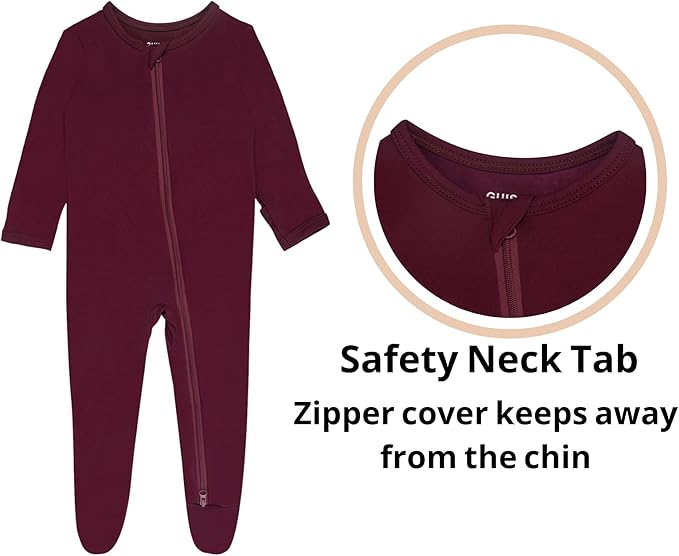 GUISBY Pajamas for Baby Boys & Girls, Infant Onesie with Mitten Long Sleeve Footed Pjs