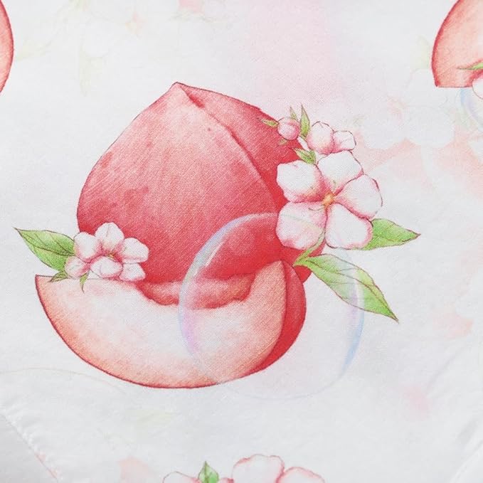 BINIDUCKLING Baby Kimono Style Wrap Over Bodysuit Soft Muslin Fabric Graphic Print