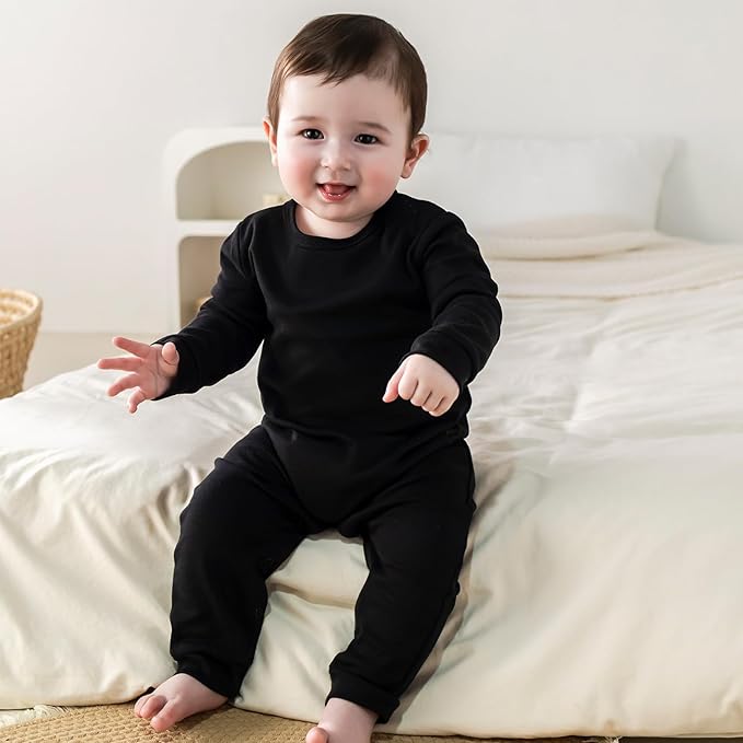 Unisex Baby Onesie, Long Sleeve 100% Cotton Baby Clothes, Baby Footless Jumpsuit