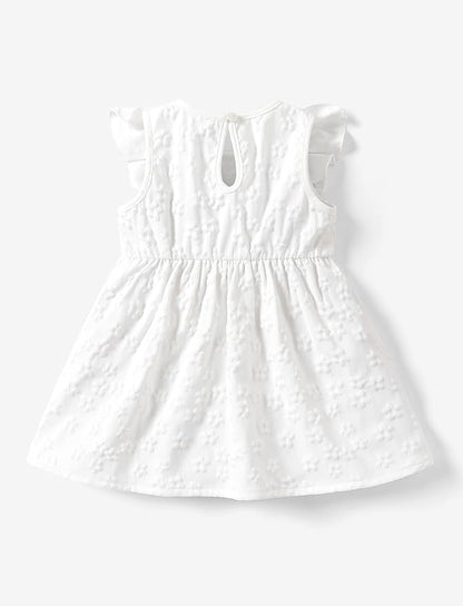 PATPAT Toddler Baby Girls Summer Dresses Spring Clothes Flower Sundress Ruffle Sleeve Bowknot 3-24 Months