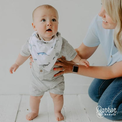 Parker Baby Bandana Drool Bibs 8 Pack Baby Bibs for Boys, Girls, Unisex - Soft & Stylish Teething Bibs for Babies