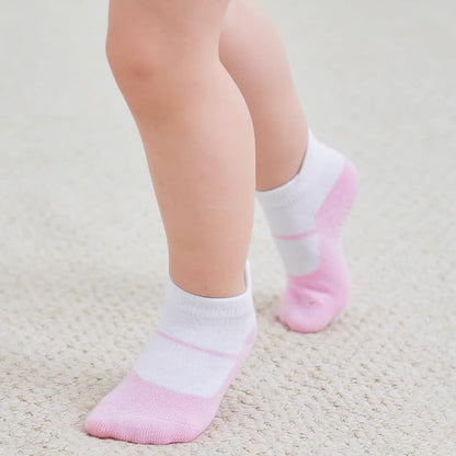 Zaples Baby Non Slip Grip Ankle Socks with Non Skid Soles for Infants Toddlers Kids Boys Girls