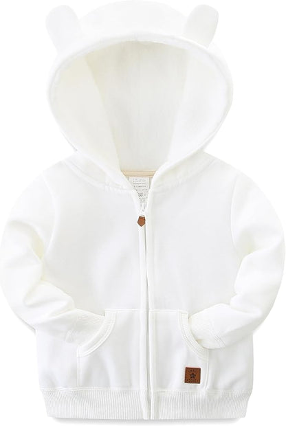 Baby Girls Boys Warm Adorable Hooded Zip Coat for Fall Spring Outerwear 3-24M Kids Jacket