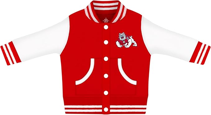 Creative Knitwear College Baby Varsity Jacket Lightweight - Team Logo, Multiple Colors, Unisex, (0 Months - 4T)