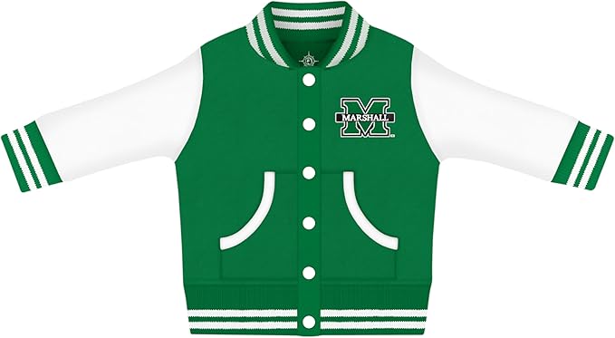 Creative Knitwear College Baby Varsity Jacket Lightweight - Team Logo, Multiple Colors, Unisex, (0 Months - 4T)