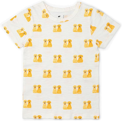 Monica + Andy Crewneck Tee, 100% Organic Cotton Clothes for Girls & Boys, Printed T-Shirt Sizes for Kids, Toddler & Baby