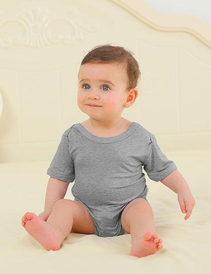 Jimonda Baby Bodysuits Rayon from Bamboo Short Sleeve Baby Boys Girls Rompers Soft Outfits Newborn Clothes
