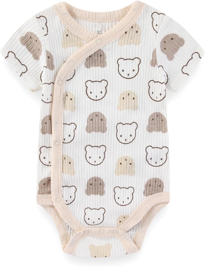 Baby Boy Girl Bodysuit 5 Pack Cotton Short Sleeve Romper Soft Baby Clothes Outfit 0-12 Month