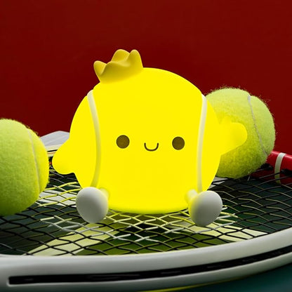 DREAMING MY DREAM Tennis Night Light,LED Squishy Novelty Night Lamp,2 Levels Dimmable Nursery Bedroom Nightlight for Kids, Rechargeable Touch Lamp Decor,Baby Boys Girls Gifts