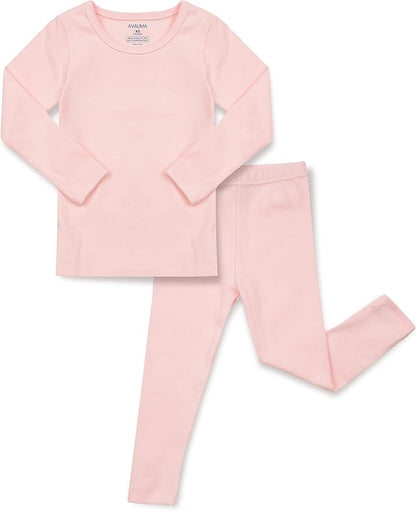 AVAUMA Baby Boys Girls Pajama Set Kids Toddler Snug fit Basic Cotton Sleepwear pjs for Daily