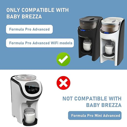 Baby Formula Dispenser Replacement Funnel Compatible with Baby Brezza Formula Pro Advanced and Pro Advanced WiFi Models ONLY, Replacement Funnel & Cover, NOT Fit Formula Pro MINI Mixer Machine, 2-Set