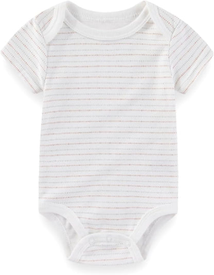 Baby Boy Girl Bodysuit 5 Pack Cotton Short Sleeve Romper Soft Baby Clothes Outfit 0-12 Month