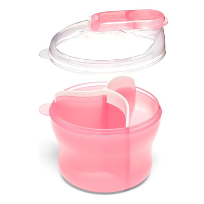 Munchkin Formula Dispenser for Baby Bottle Feeding On The Go, Easy-Pour Spout for Powdered Formula & Cereal, 3 Compartments, 9 Ounce, Pink