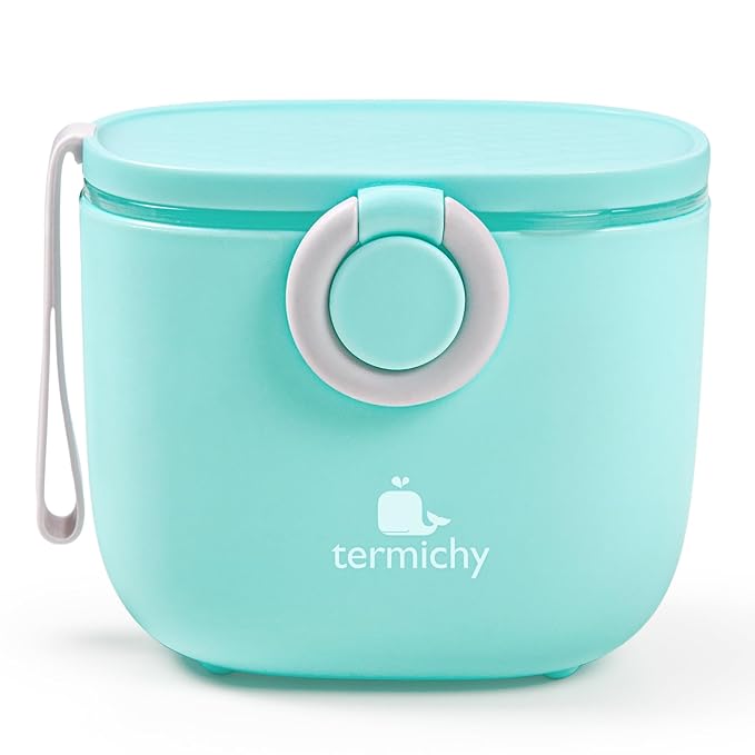 Termichy Baby Formula Dispenser, Portable Milk Powder Dispenser Container with Carry Handle and Scoop for Travel Outdoor Activities with Baby Infant, 8.8OZ, 0.55LB, 250g (Blue)