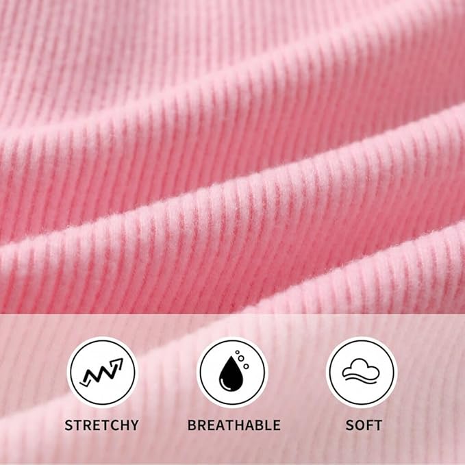 Newborn Baby Girl Cute Bear Ruffle Long Sleeve Jumpsuit Ribbed Bodysuit One-Piece Button Romper with Headband 0-18M