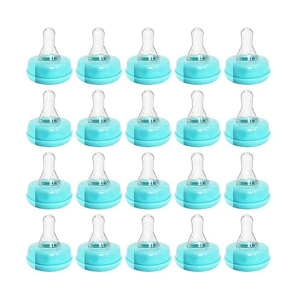 Blue Baby Bottle Nipples 20-Pack – Universal Fit, BPA-Free, Anti-Colic Design for Newborns, Infants, and Toddlers (20 Count, Pack of 1, Standard Flow)
