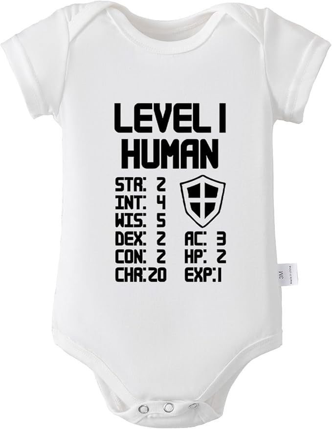 Level 1 Adorable Baby Romper 100% Soft Cotton Onesie Bodysuit for Newborns & Infants