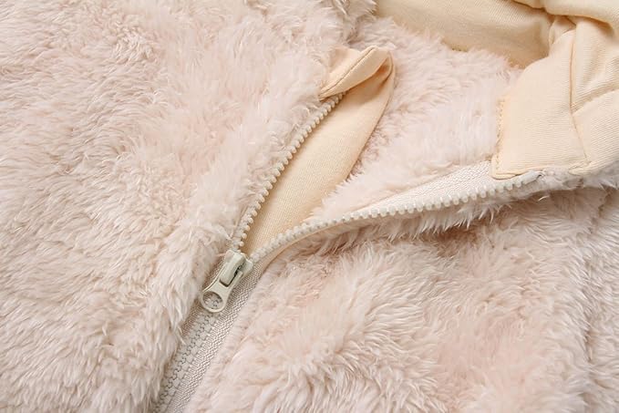 Newborn Baby Snowsuit Fleece Lined Onesie Outfits Warm Hooded Romper for Infant