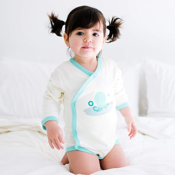 Babysoy Organic Long Sleeve Kimono Bodysuit