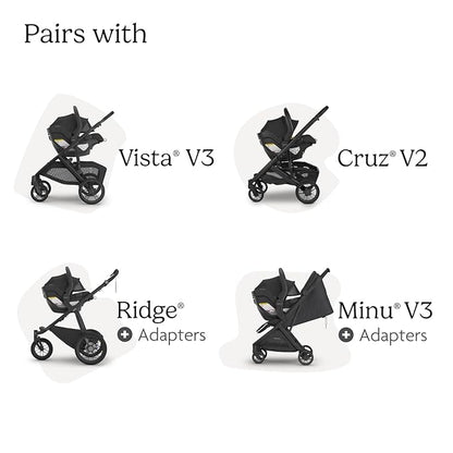 UPPAbaby Mesa V3 Infant Car Seat - Easy Installation + SmartSecure Technology - Attaches to Stroller | Base + Infant Insert Included - Declan (Oat Mélange)