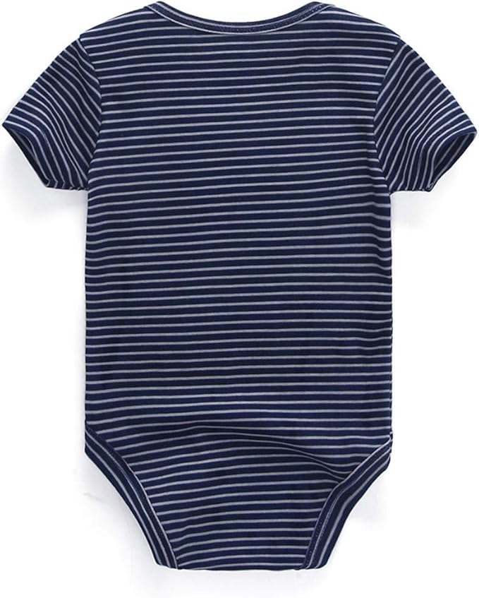 Kiddiezoom Baby Bodysuit Newborn Short Sleeve baby One-Piece Cotton 5-Pack baby clothes