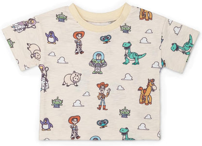 Monica + Andy Crewneck Tee, 100% Organic Cotton Clothes for Girls & Boys, Printed T-Shirt Sizes for Kids, Toddler & Baby