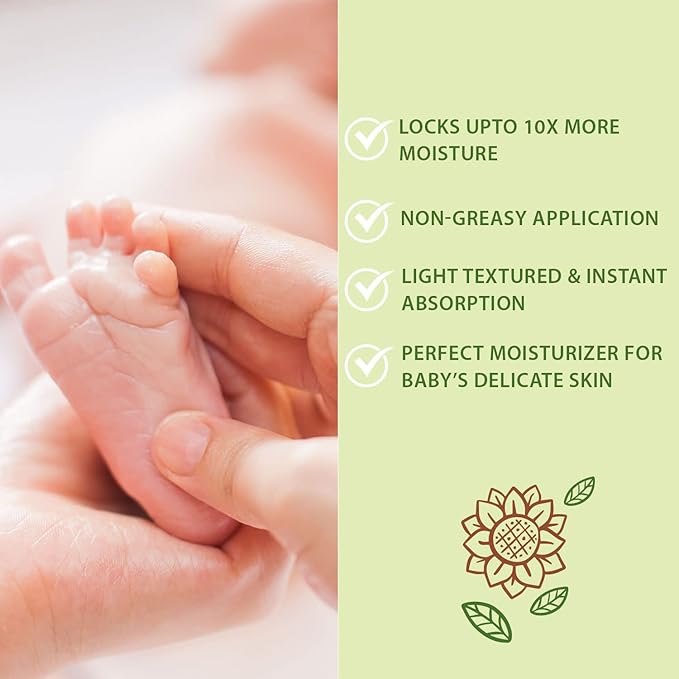 WBM Care Baby Oil | Moisturizing Baby Massage Oil | Mineral Oil-Free with 100% Natural Ingredients and Vitamin E | 10 oz for gentle care and nourishment