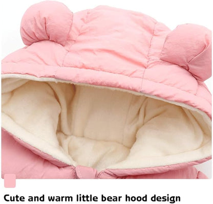 Cute Baby Boys Snowsuit New Born baby girls Winter Coat Toddler Clothes