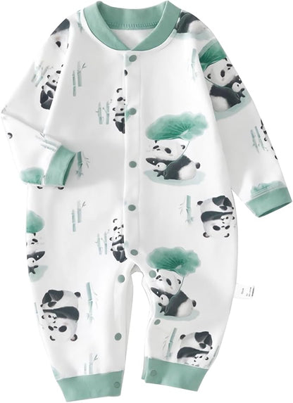 100% Organic Cotton Soft 3-24 Months Unisex Footless Newborn Baby Sleepers Pajamas Romper Boys Girls Long Sleeve