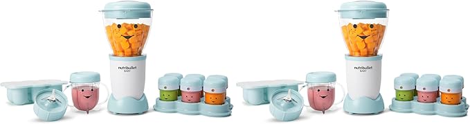 NutriBullet NBY-50100 Baby Complete Food-Making System,32-Oz,White,Blue,Clear,(Pack of 2)