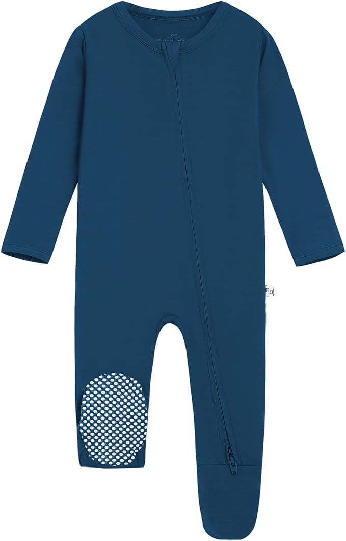 Baby Footie Romper Pajamas Unisex Newborn Infant Pjs Soft Rompers Viscose from Bamboo Sleepwear