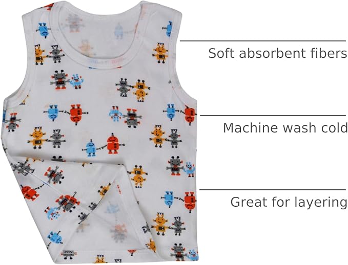 ToBeInStyle Boy's Pack of 4 Tank Tops