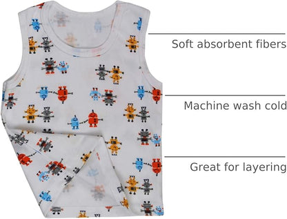 ToBeInStyle Boy's Pack of 4 Tank Tops