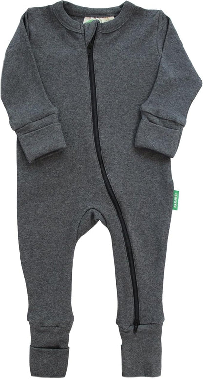 PARADE Organic Snuggle Soft Melange '2-Way' Zipper Romper