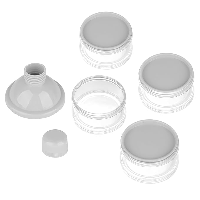 Accmor Formula Dispenser On The Go, 4 Compartments Stackable Formula Container for Travel, Baby Milk Powder Kids Snack Container, BPA Free ﻿