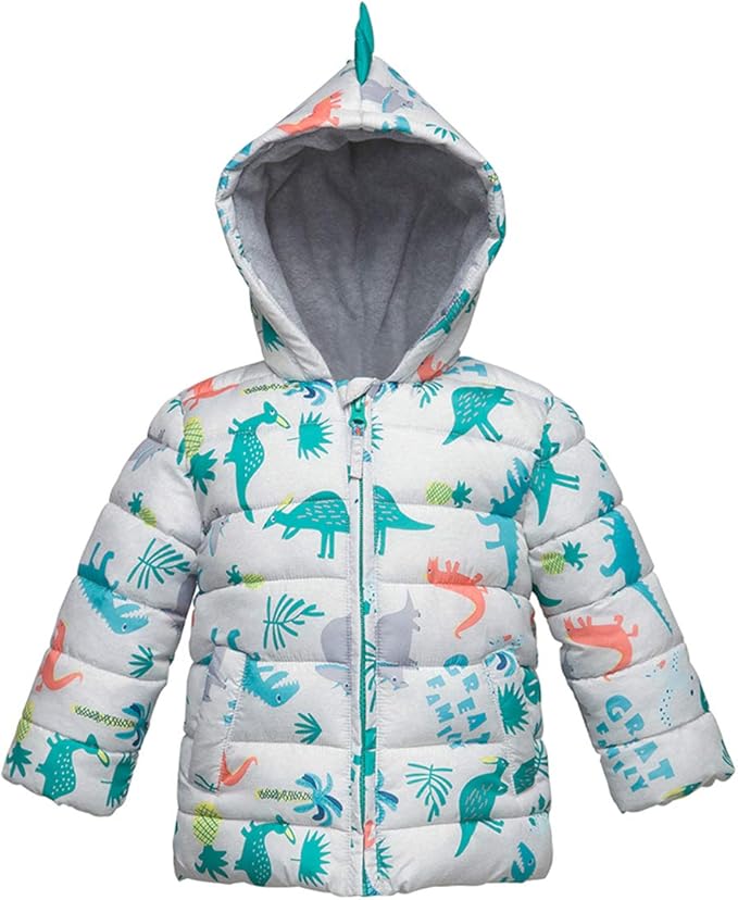 Rokka&Rolla Baby Boys' Water-Resistant Fleece Lined Puffer Jacket Winter Coat for Newborn Infant Toddler