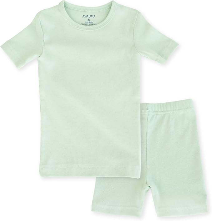 AVAUMA Baby Boys Girls Pajama Set Kids Toddler Snug fit Basic Cotton Sleepwear pjs for Daily