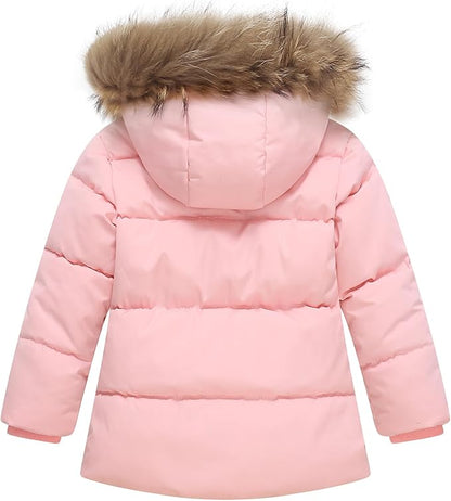 Toddler Winter Coat Baby Jacket Snow Boy Hoodie Puffer Girl Fleece Clothes 1-5T