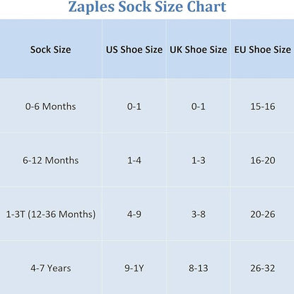 Zaples Baby Non Slip Grip Ankle Socks with Non Skid Soles for Infants Toddlers Kids Boys Girls