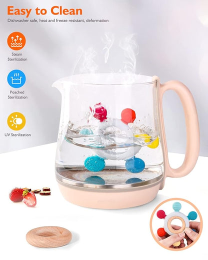 akolik Baby Teething Toys, Teething Relief Toy, BPA Free Baby Chew Toys Infant Toys Newborn Accessories, Teethers for Babies 0-3-6-9-12 Months Old Boys Girls