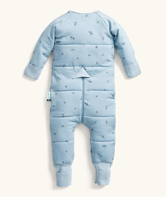 ergoPouch Sleep Onesie 3.5 TOG – Warm Baby Romper & Sleep Layer with Full-Zip, Guarding Against Blankets, Breathable & Movement-Friendly, Ideal for Transitional Sleeping (12-24 Months, Dragonflies)