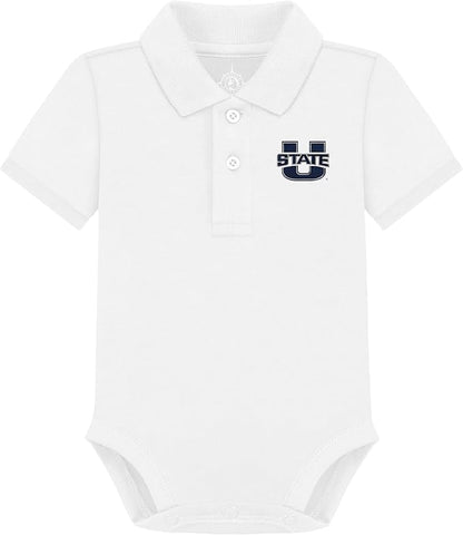 Creative Knitwear College Baby Polo Bodysuit Solid - Team Logo, Multiple Colors, for Boys & Girls (0-12 Months)