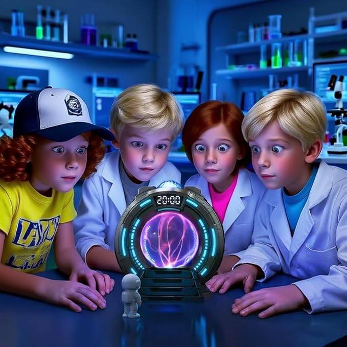 Northern Lights Projector Stargate Galaxy Night Light Plasma Globe Lamp with White Noise Sound Machine , Bluetooth Music, Time Alarm Clock, Kids Room Decor, Gift for Christmas Birthday Valentine's Day