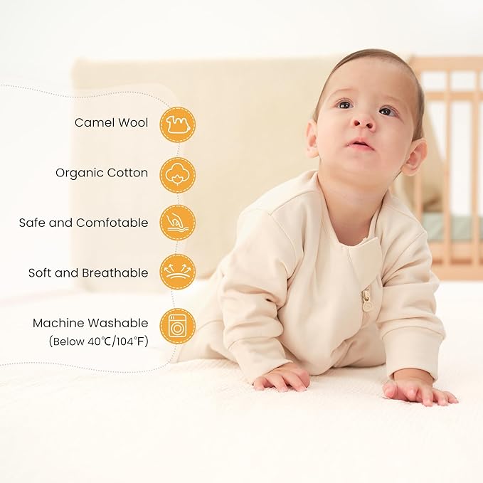 kaiya baby Unisex Sleeping Bag for Babies and Toddlers 2.5 Tog Sleep Sack, Long Sleeve Sleep Sack, Wearable Blanket Baby