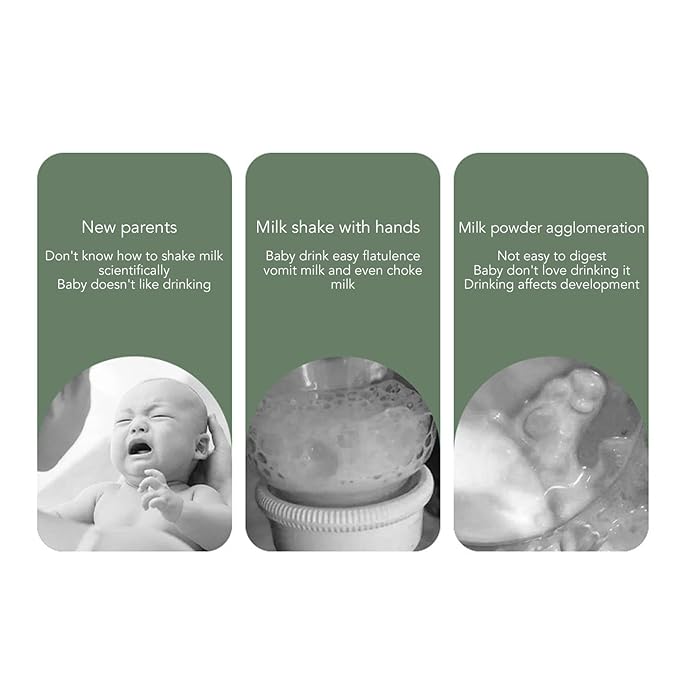 Baby Bottle Shaker, Infant Bottle Mixer Electric Automatic for Home (Pearl White)