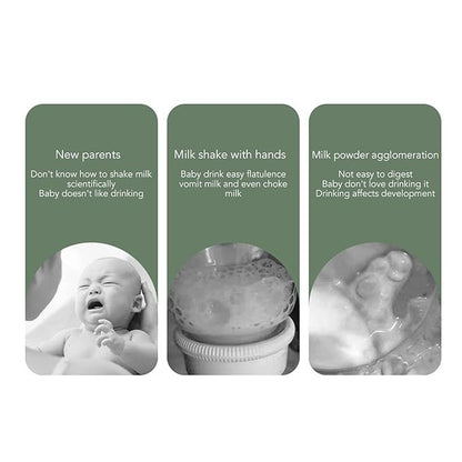 Baby Bottle Shaker, Infant Bottle Mixer Electric Automatic for Home (Pearl White)