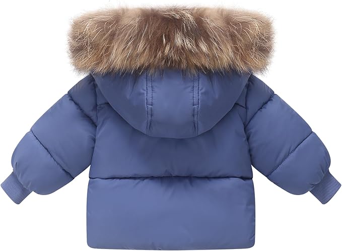 Toddler Winter Coat Baby Puffer Jacket Hoodie Snow Boy Thick Outerwear Clothes