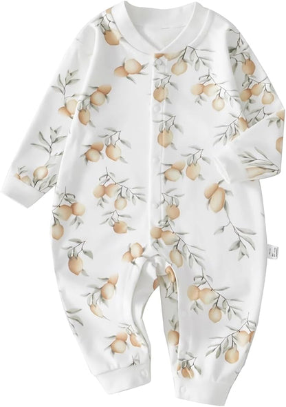 100% Organic Cotton Soft 3-24 Months 2-Piece Unisex Footless Newborn Baby Sleepers Pajamas Romper Boys Girls