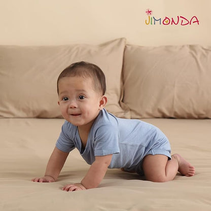 Jimonda Baby Bodysuits Rayon from Bamboo Short Sleeve Baby Boys Girls Rompers Soft Outfits Newborn Clothes