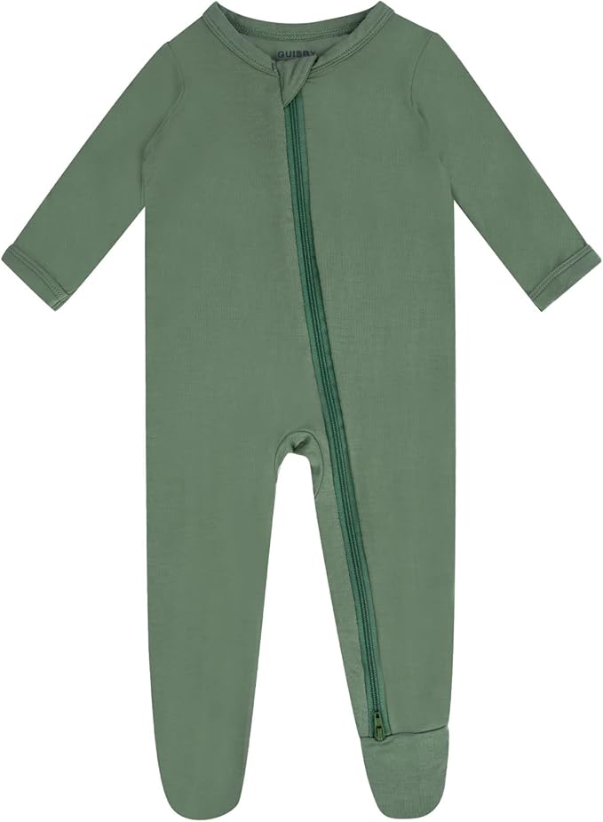 GUISBY Pajamas for Baby Boys & Girls, Infant Onesie with Mitten Long Sleeve Footed Pjs